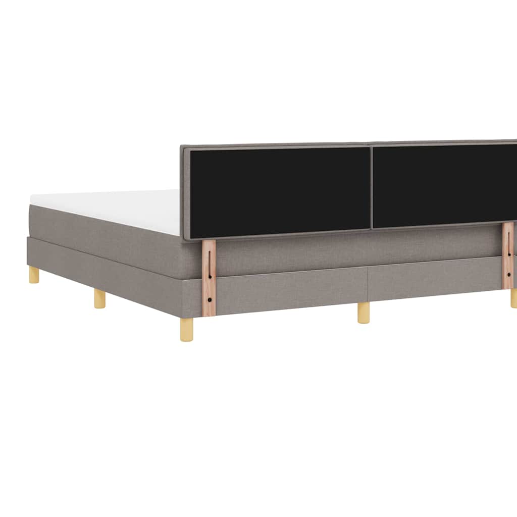 vidaXL Łóżko z sprężyną LED Ciemnoszary 180 x 200 cm tkanina