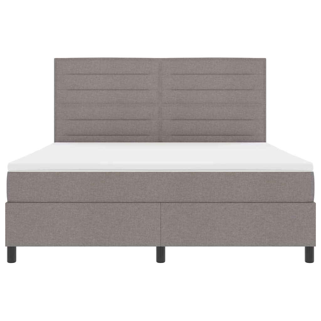vidaXL Łóżko sprężynowe z paskami LED Ciemnoszary 180 x 200 cm tkanina