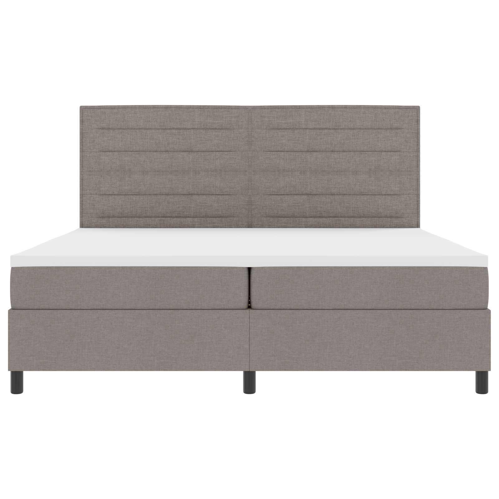 vidaXL Łóżko sprężynowe z materacem Ciemnoszary 200 x 200 cm tkanina