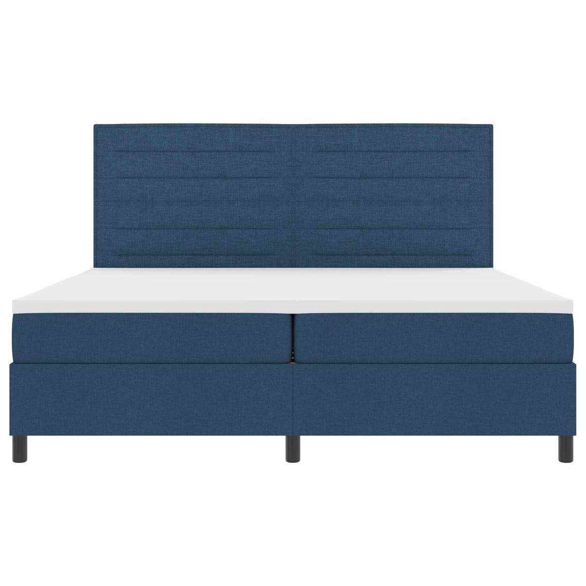 vidaXL Łóżko sprężynowe z materacem Niebieski 200 x 200 cm tkanina