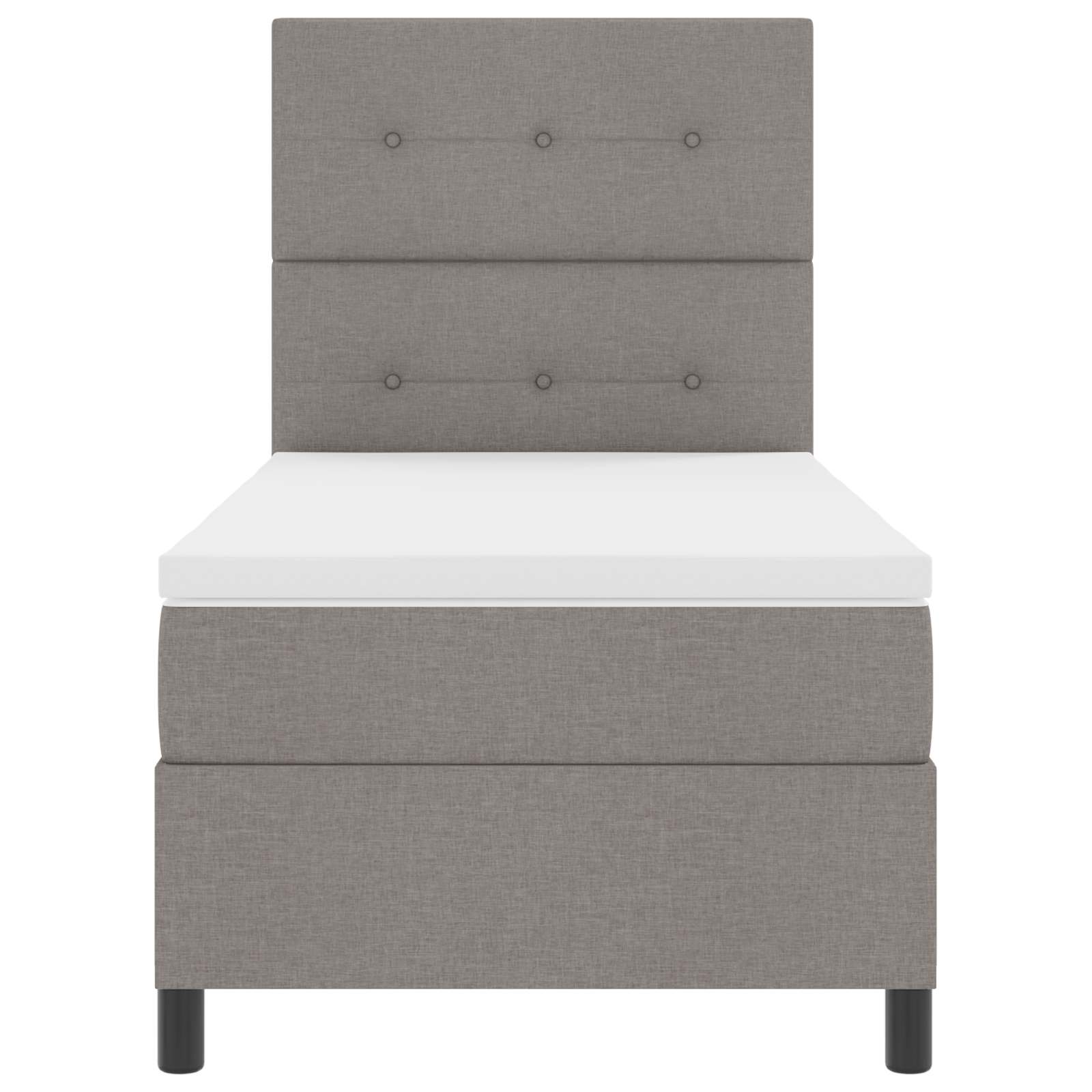 vidaXL Łóżko sprężynowe z materacem Ciemnoszary 90 x 190 cm tkanina