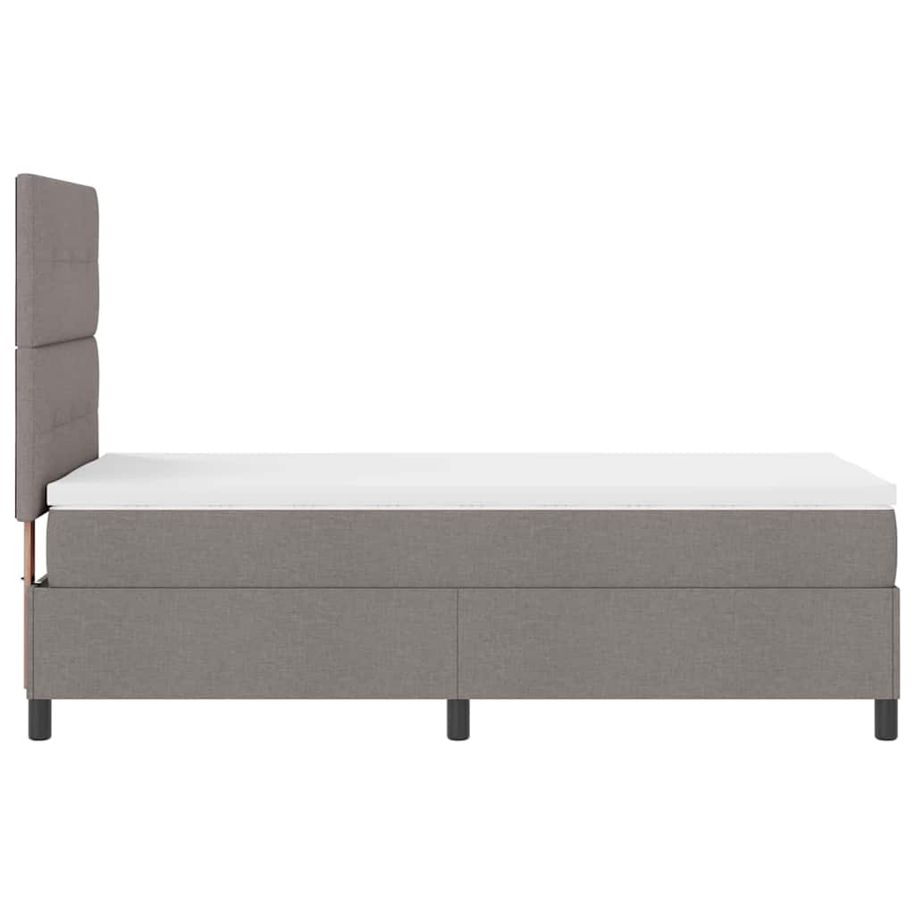 vidaXL Łóżko sprężynowe z materacem Ciemnoszary 90 x 200 cm tkanina