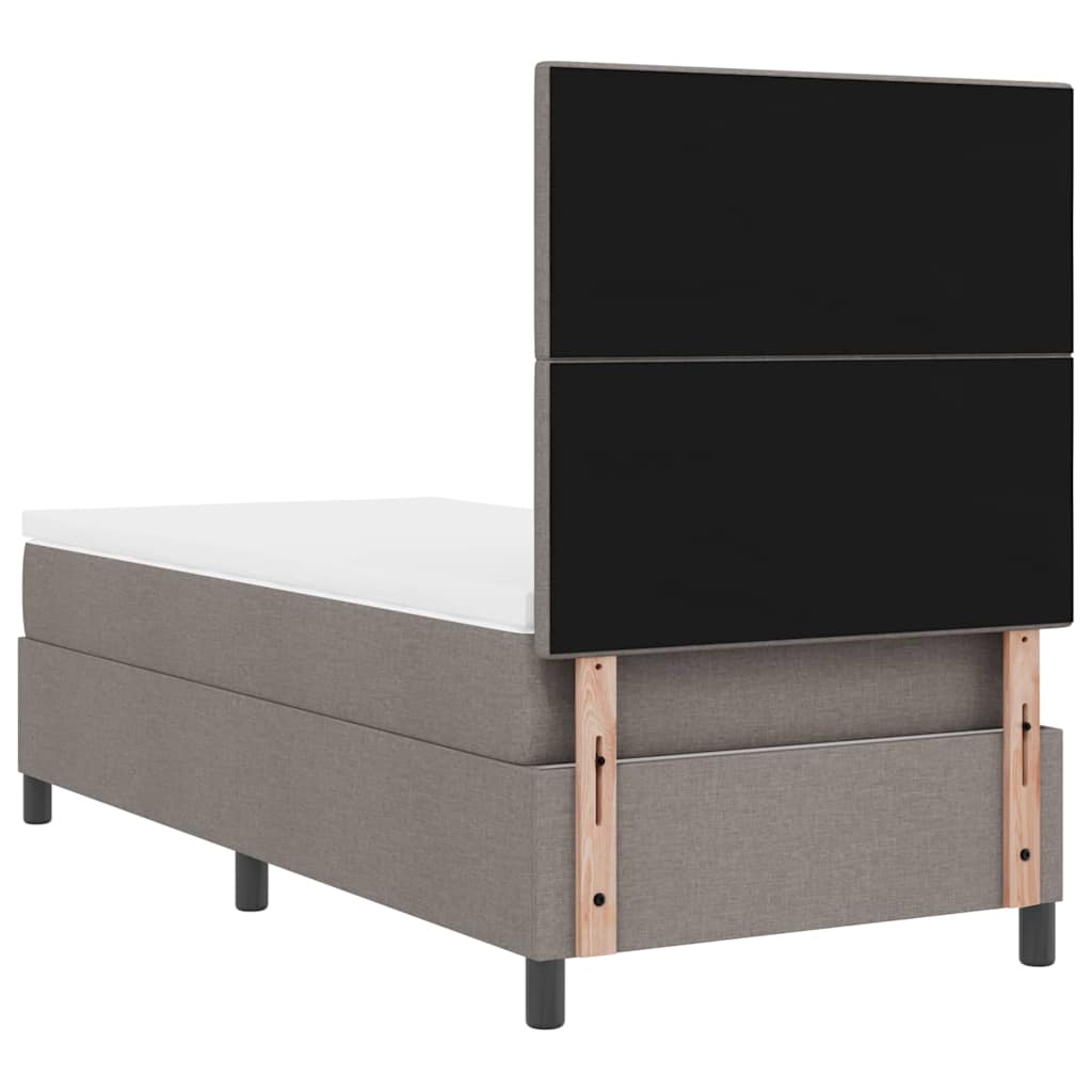 vidaXL Łóżko sprężynowe z materacem Ciemnoszary 100 x 200 cm tkanina