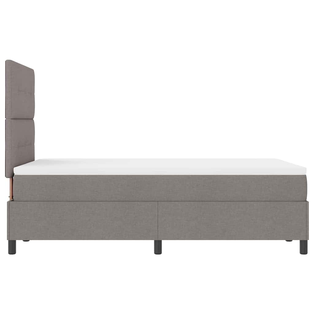 vidaXL Łóżko sprężynowe z materacem Ciemnoszary 120 x 190 cm tkanina