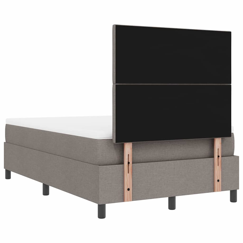 vidaXL Łóżko sprężynowe z paskami LED Ciemnoszary 120 x 200 cm tkanina