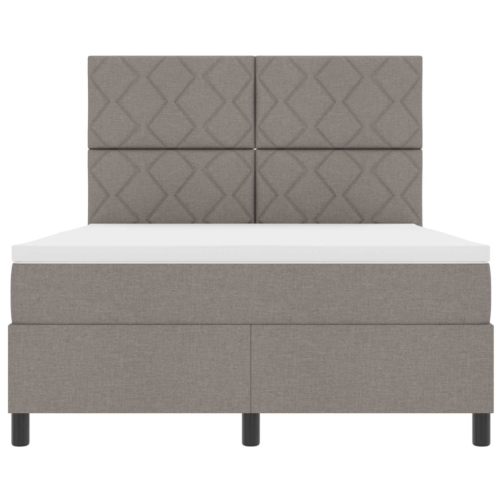 vidaXL Łóżko sprężynowe z paskami LED Ciemnoszary 160 x 200 cm tkanina