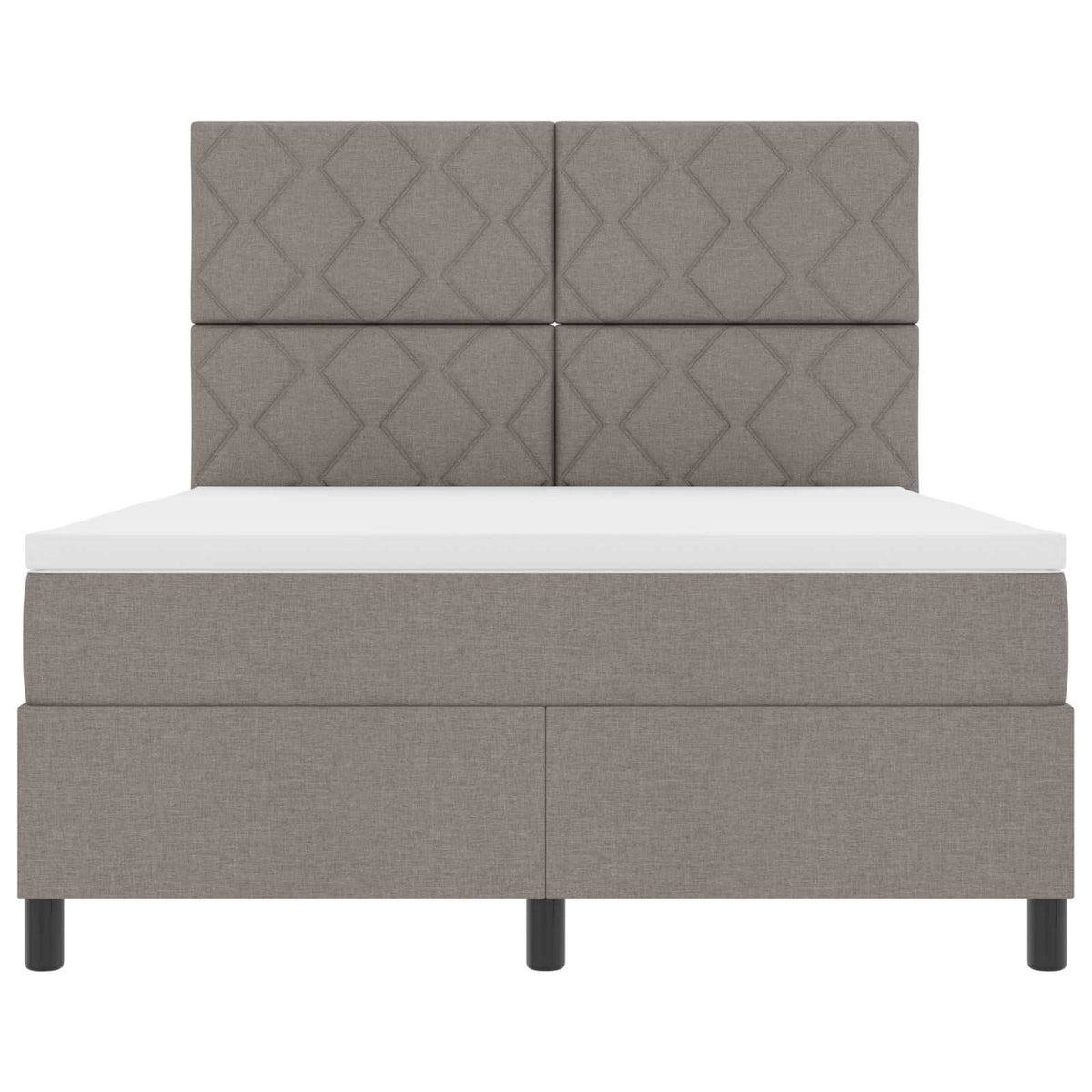 vidaXL Łóżko sprężynowe z paskami LED Ciemnoszary 160 x 200 cm tkanina