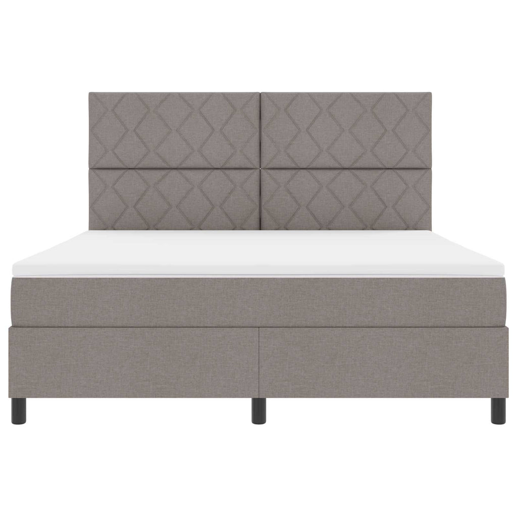 vidaXL Łóżko sprężynowe z paskami LED Ciemnoszary 180 x 200 cm tkanina
