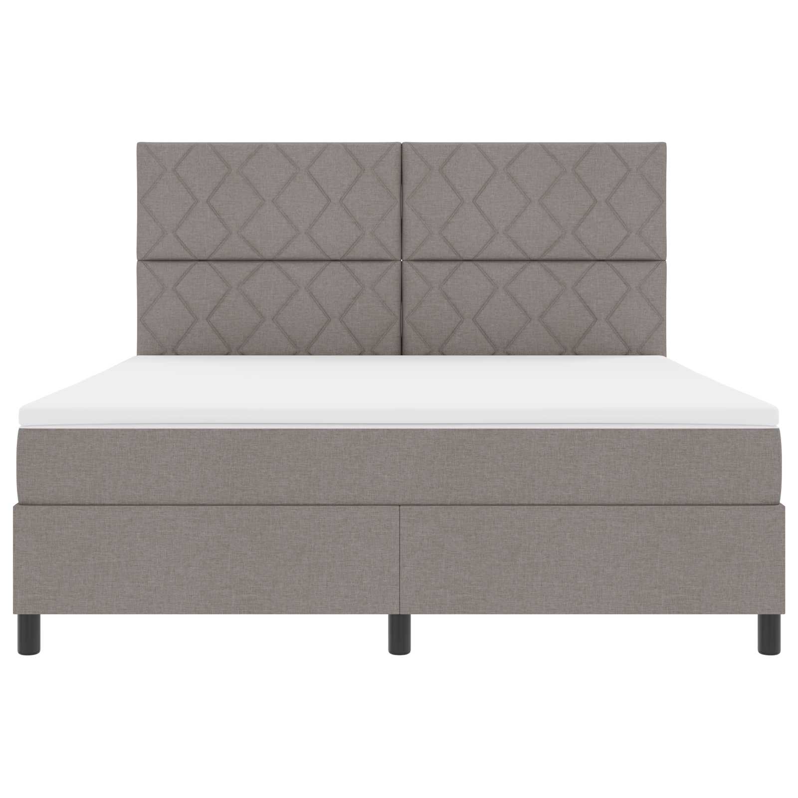 vidaXL Łóżko sprężynowe z paskami LED Ciemnoszary 180 x 200 cm tkanina