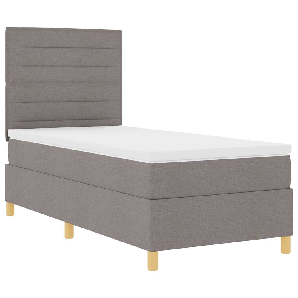 vidaXL Łóżko z sprężyną LED Ciemnoszary 80 x 200 cm tkanina