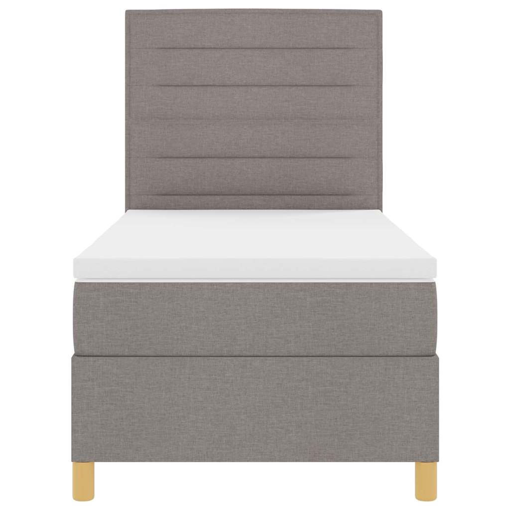 vidaXL Łóżko z sprężyną LED Ciemnoszary 80 x 200 cm tkanina