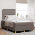 vidaXL Łóżko z sprężyną LED Ciemnoszary 120 x 190 cm tkanina