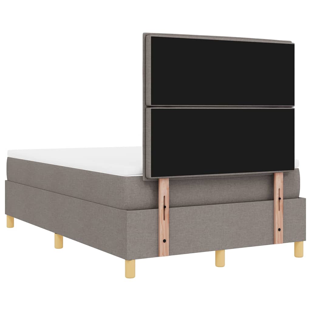 vidaXL Łóżko z sprężyną LED Ciemnoszary 120 x 200 cm tkanina