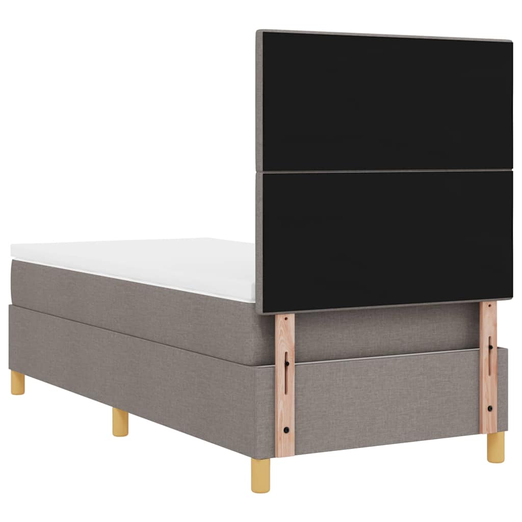vidaXL Łóżko z sprężyną LED Ciemnoszary 90 x 200 cm tkanina