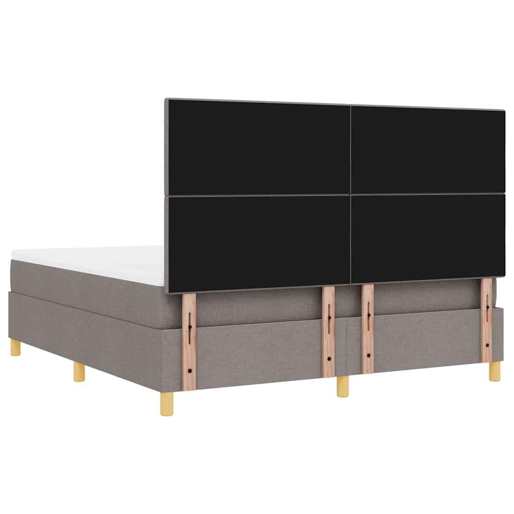vidaXL Łóżko z sprężyną LED Ciemnoszary 180 x 200 cm tkanina