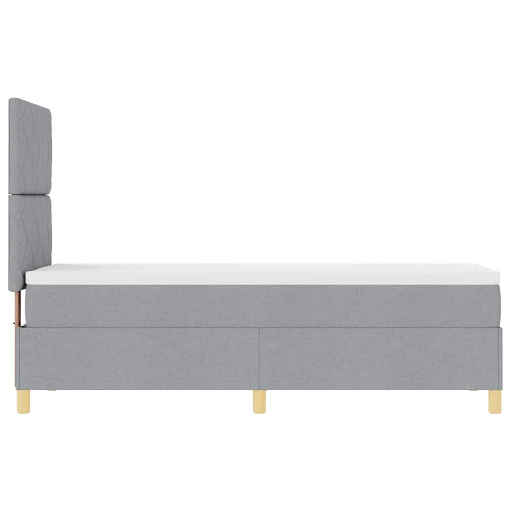 vidaXL Łóżko z sprężyną LED Jasnoszary 80 x 200 cm tkanina