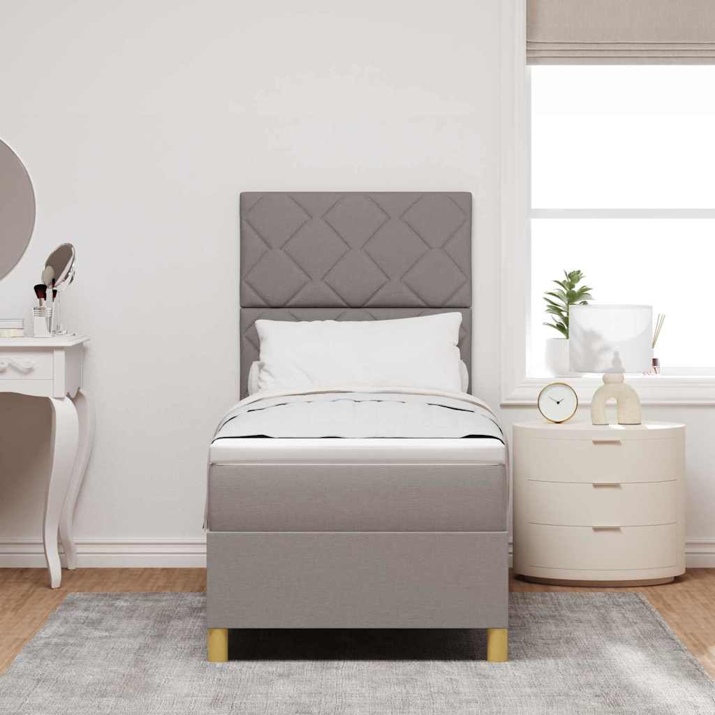 vidaXL Łóżko z sprężyną LED Ciemnoszary 80 x 200 cm tkanina