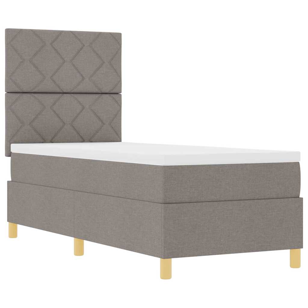 vidaXL Łóżko z sprężyną LED Ciemnoszary 80 x 200 cm tkanina