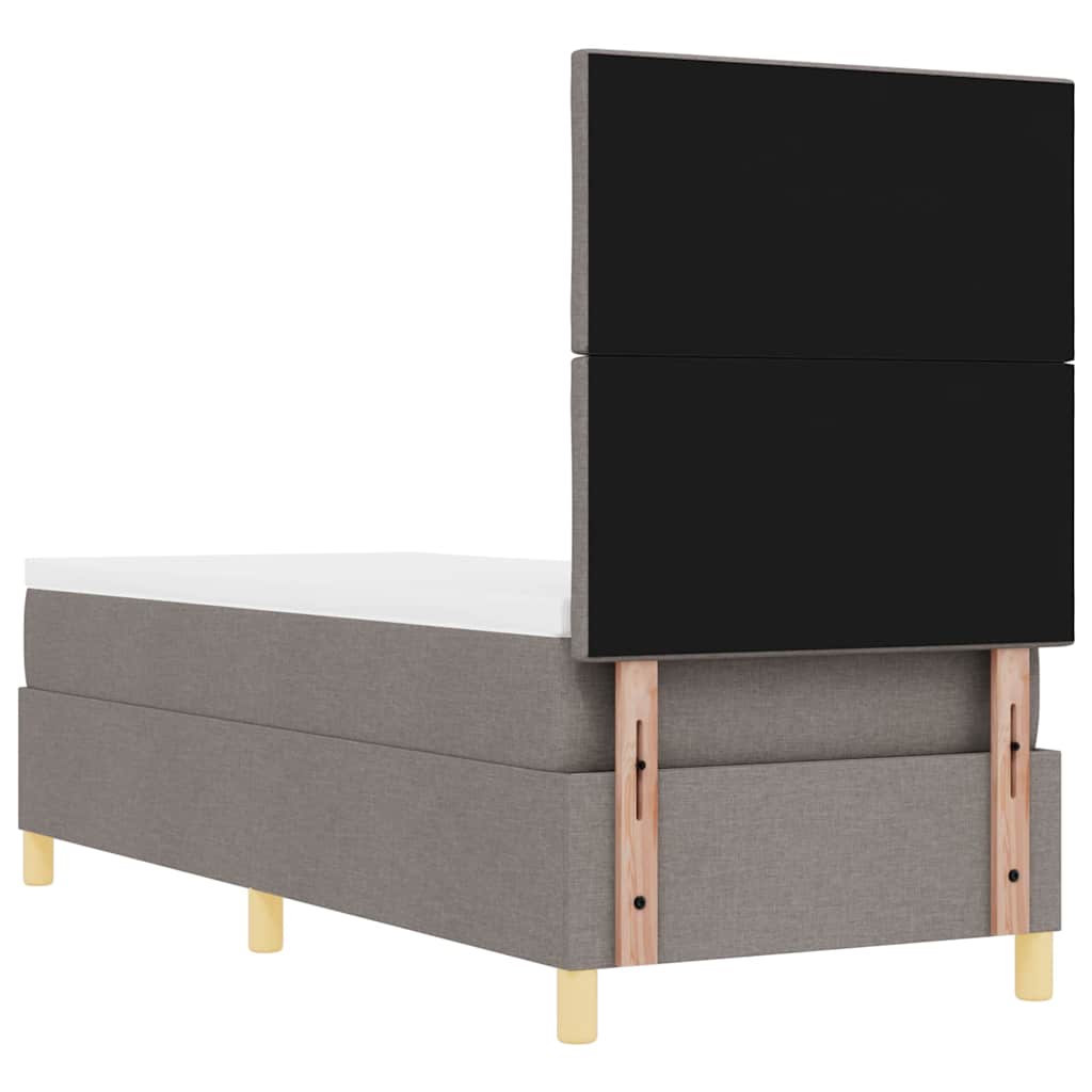 vidaXL Łóżko z sprężyną LED Ciemnoszary 80 x 200 cm tkanina