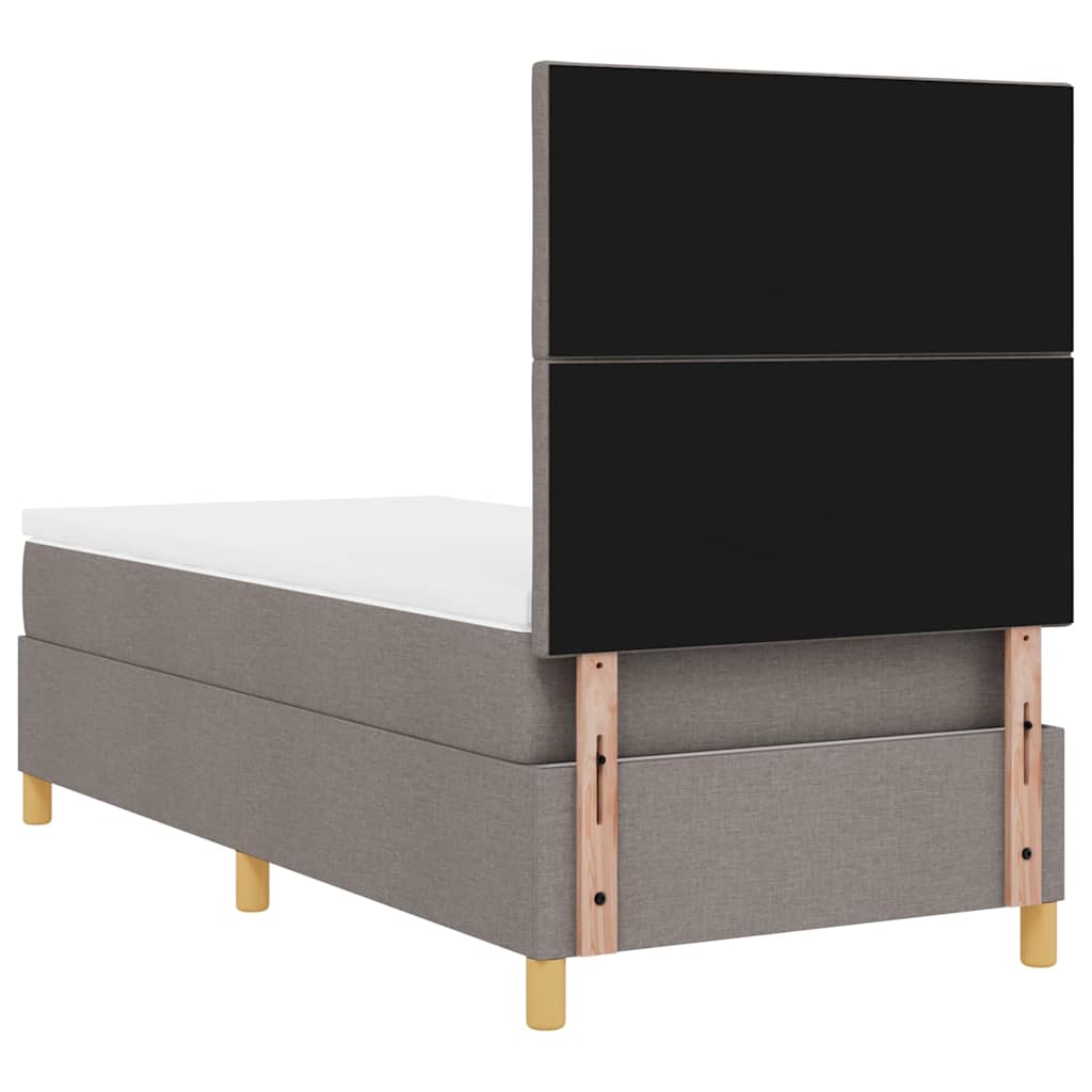 vidaXL Łóżko z sprężyną LED Ciemnoszary 90 x 200 cm tkanina