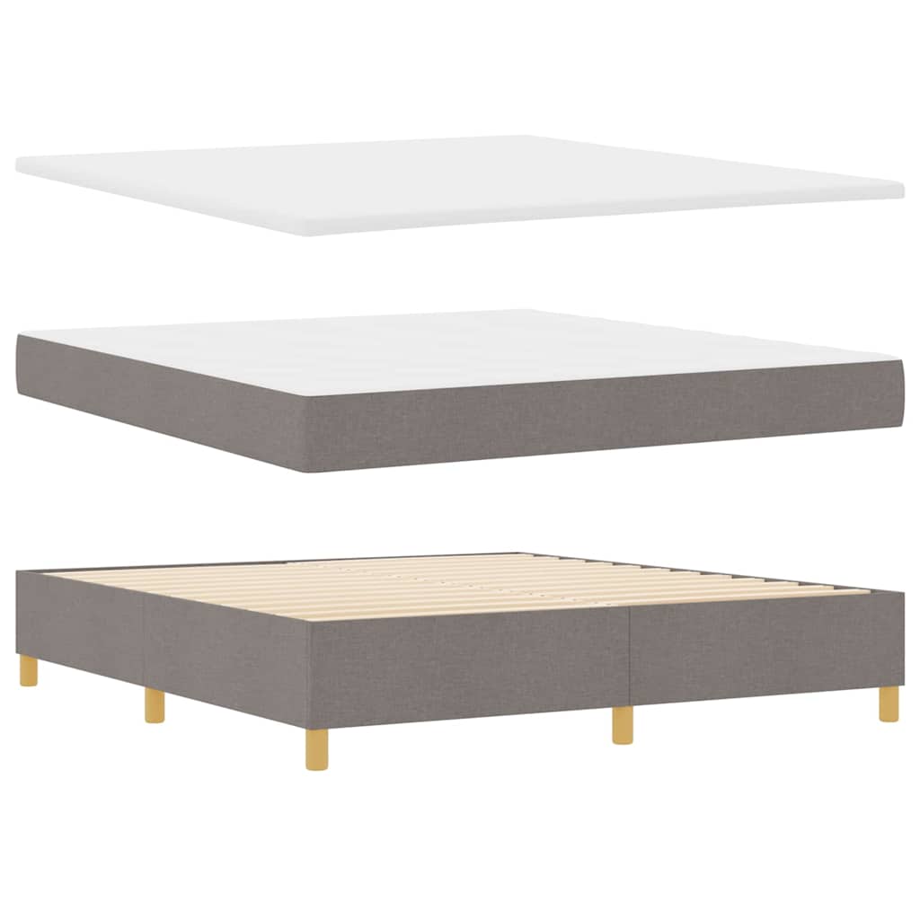 vidaXL Łóżko z sprężyną LED Ciemnoszary 180 x 200 cm tkanina