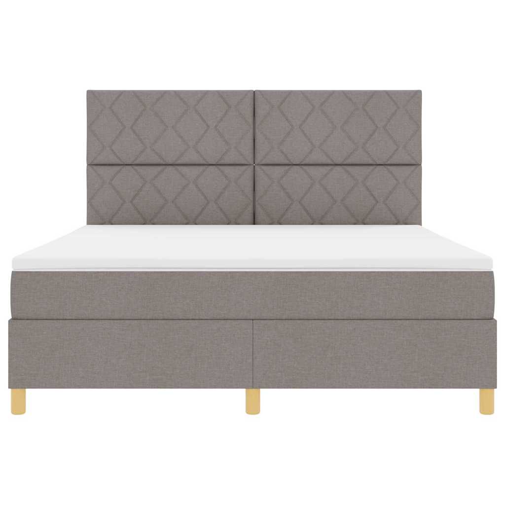vidaXL Łóżko z sprężyną LED Ciemnoszary 180 x 200 cm tkanina