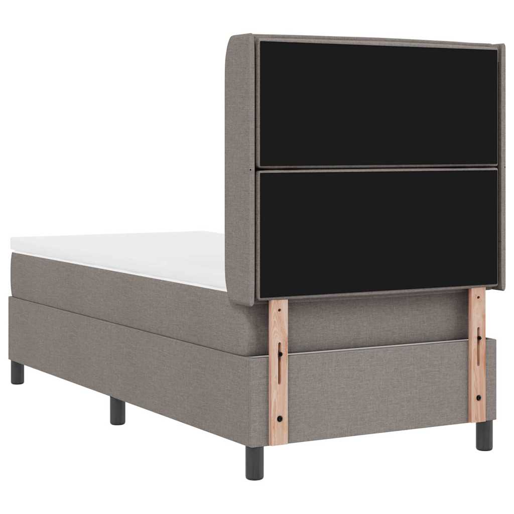 vidaXL Łóżko z sprężyną LED Ciemnoszary 90 x 190 cm tkanina