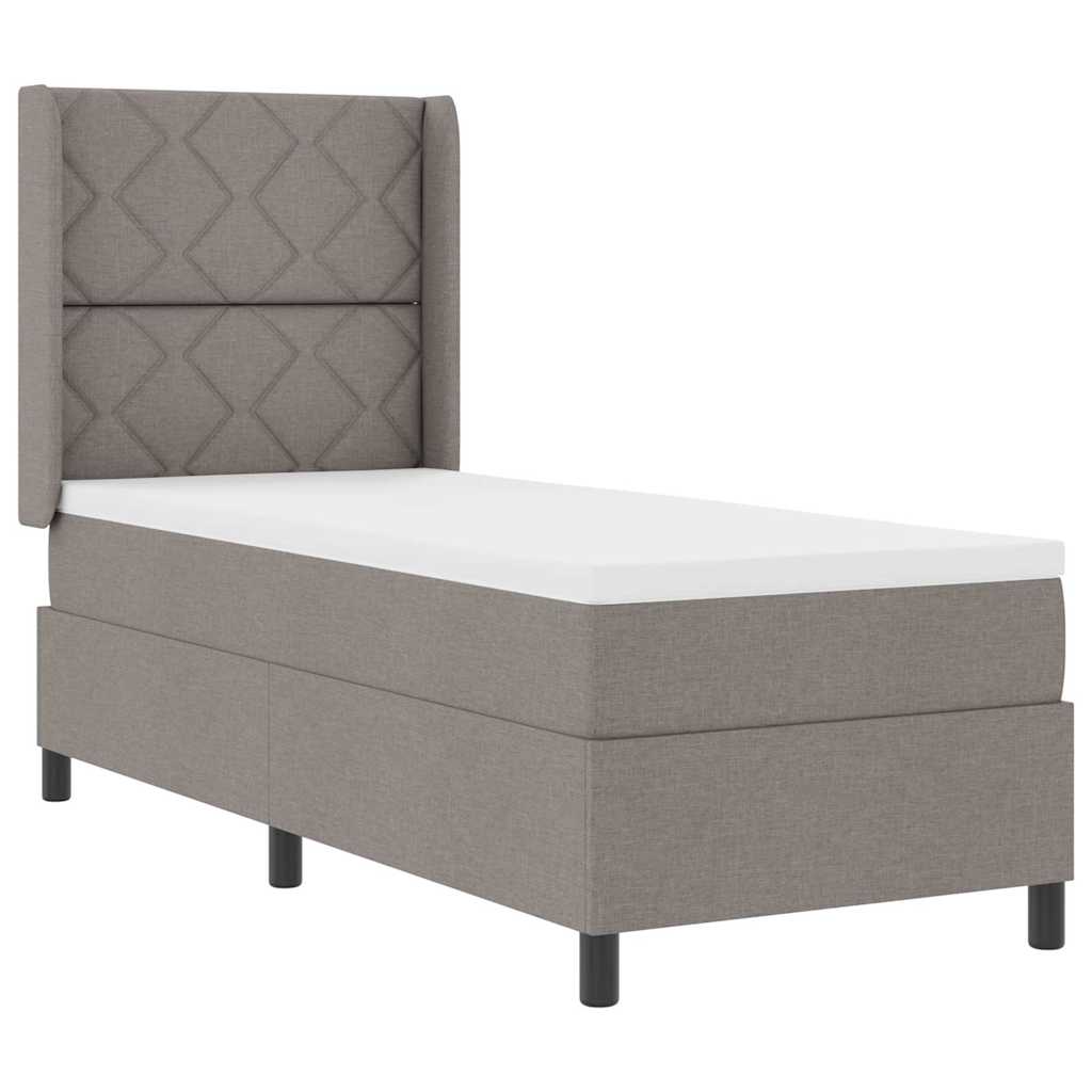 vidaXL Łóżko z sprężyną LED Ciemnoszary 80 x 200 cm tkanina