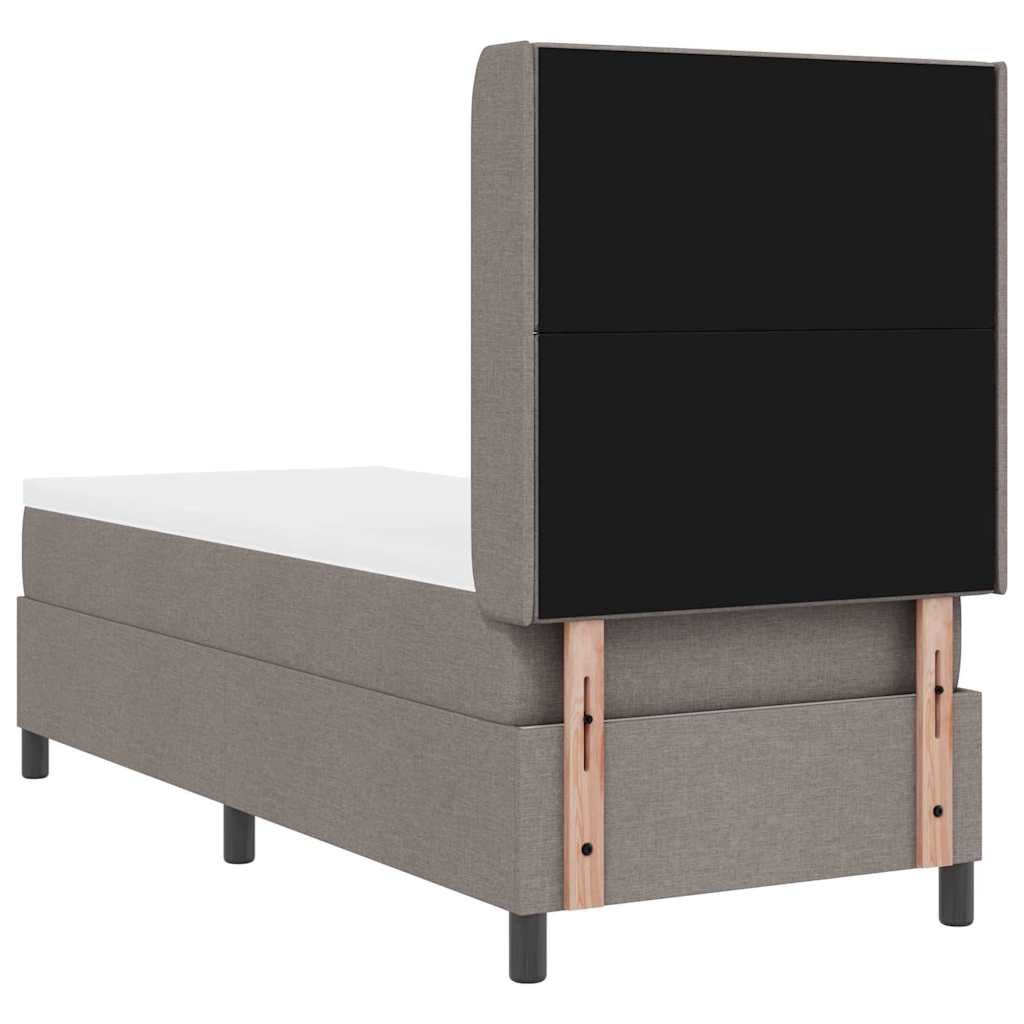vidaXL Łóżko z sprężyną LED Ciemnoszary 80 x 200 cm tkanina