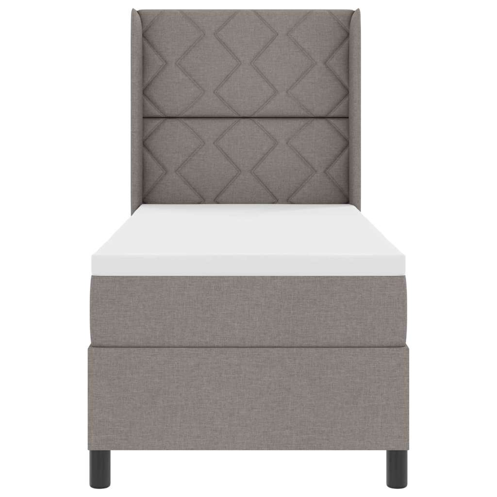 vidaXL Łóżko z sprężyną LED Ciemnoszary 80 x 200 cm tkanina