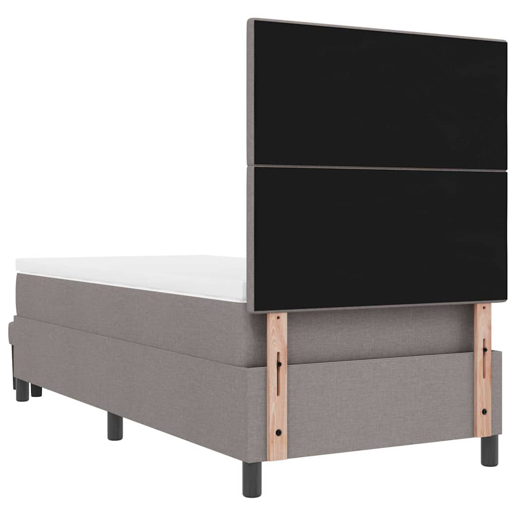 vidaXL Łóżko sprężynowe z poduszką Ciemnoszary 90 x 200 cm tkanina