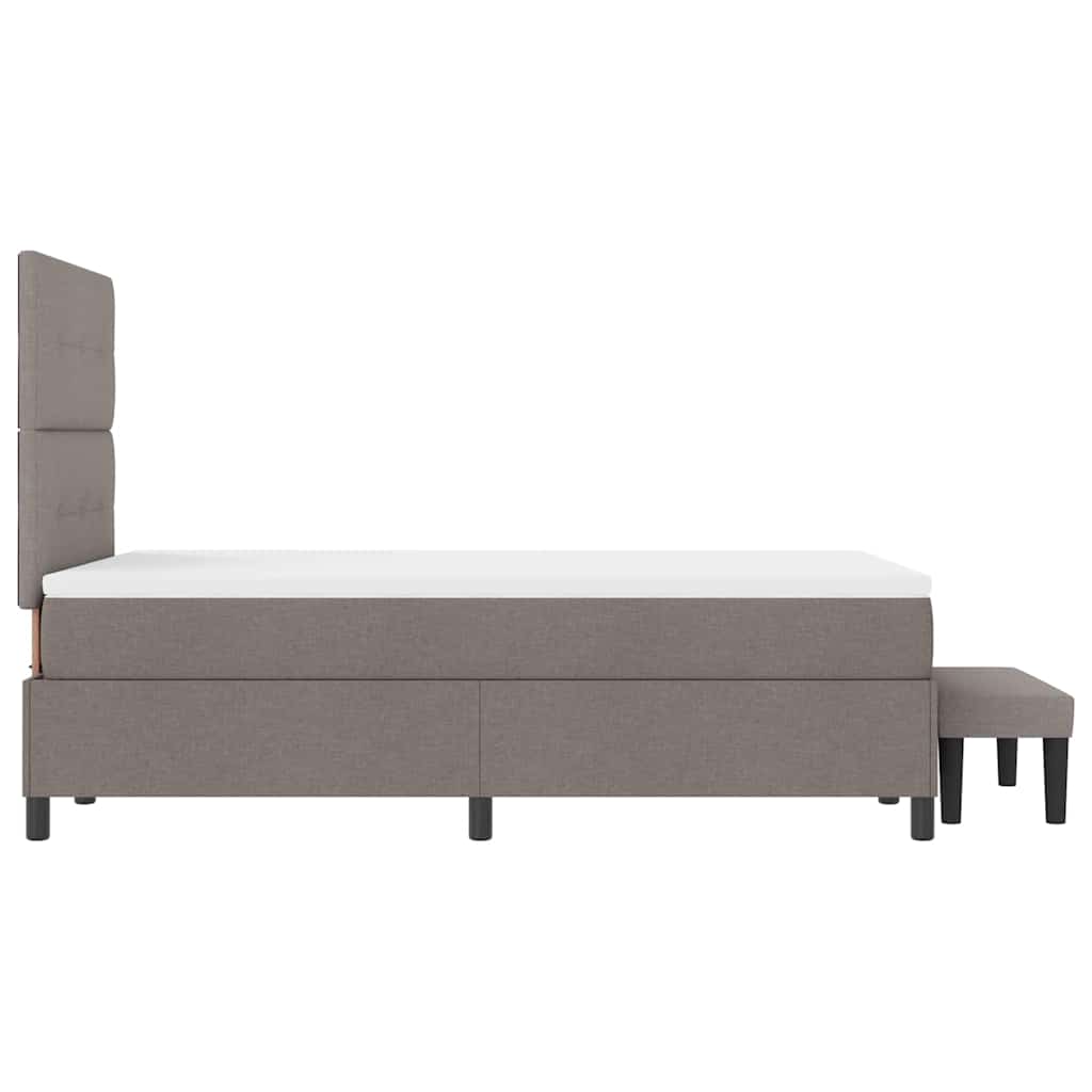 vidaXL Łóżko sprężynowe z materacem Ciemnoszary 120 x 200 cm tkanina
