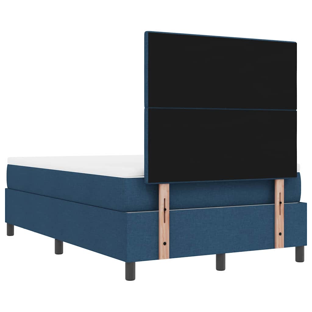 vidaXL Łóżko sprężynowe z materacem Niebieski 120 x 200 cm tkanina