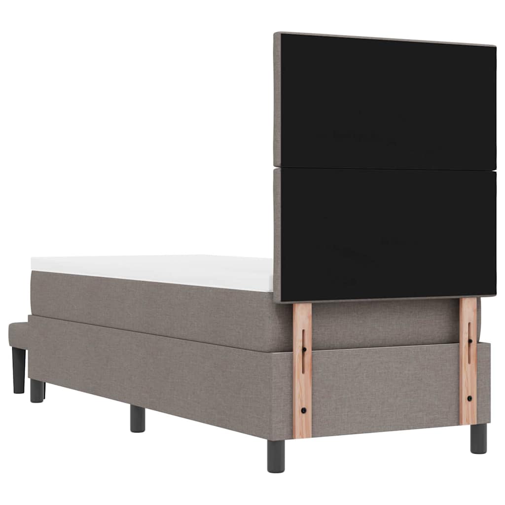 vidaXL Łóżko sprężynowe Z zagłówkiem Ciemnoszary 80 x 200 cm tkanina