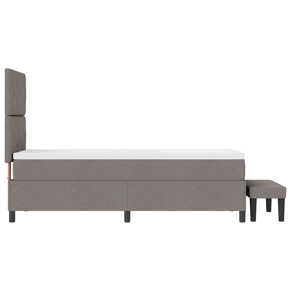vidaXL Łóżko sprężynowe Z zagłówkiem Ciemnoszary 80 x 200 cm tkanina