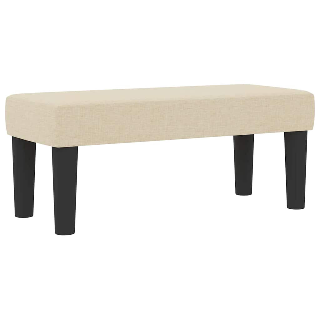vidaXL Łóżko sprężynowe Z zagłówkiem Kremowy 80 x 200 cm tkanina