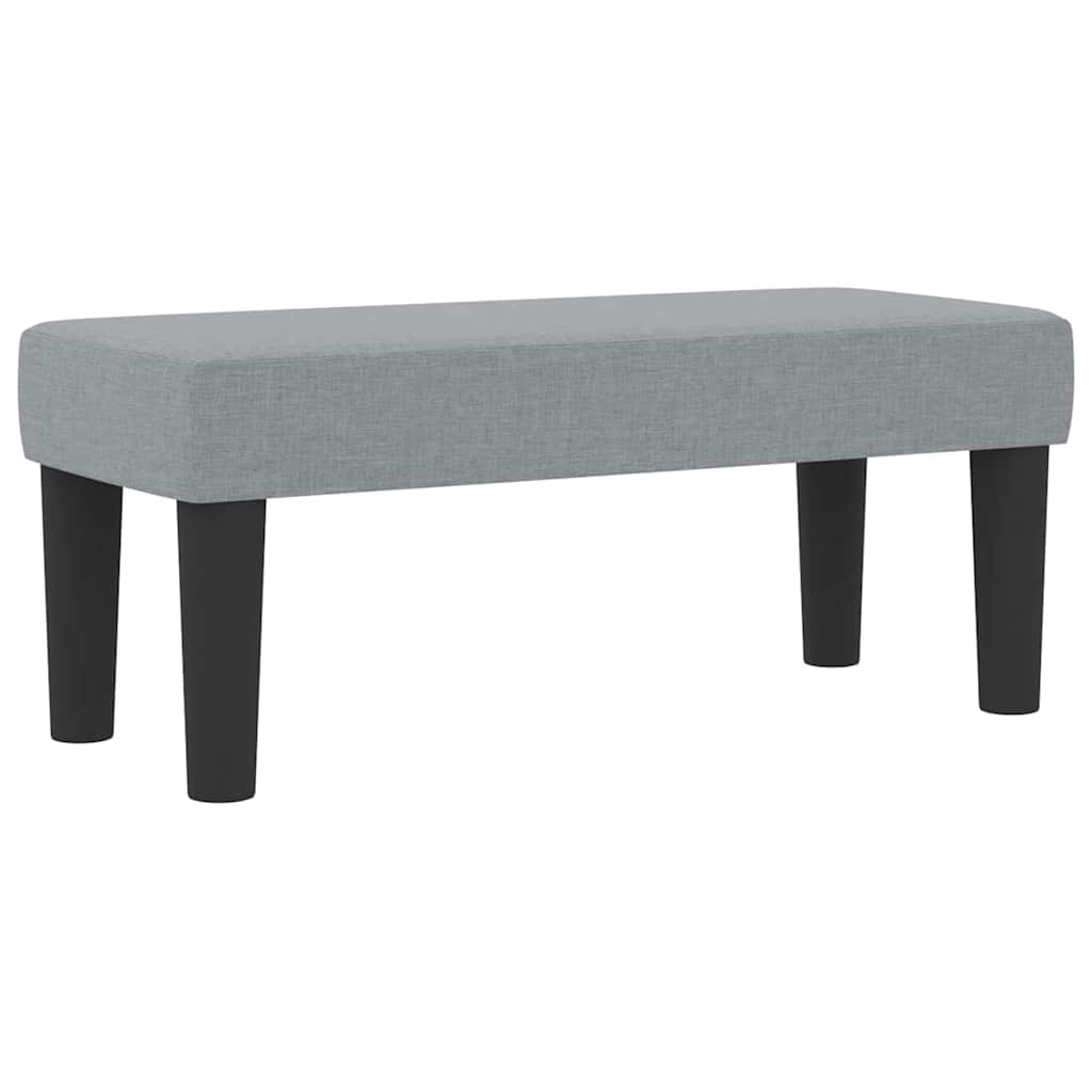 vidaXL Łóżko sprężynowe Z zagłówkiem Jasnoszary 90 x 190 cm tkanina