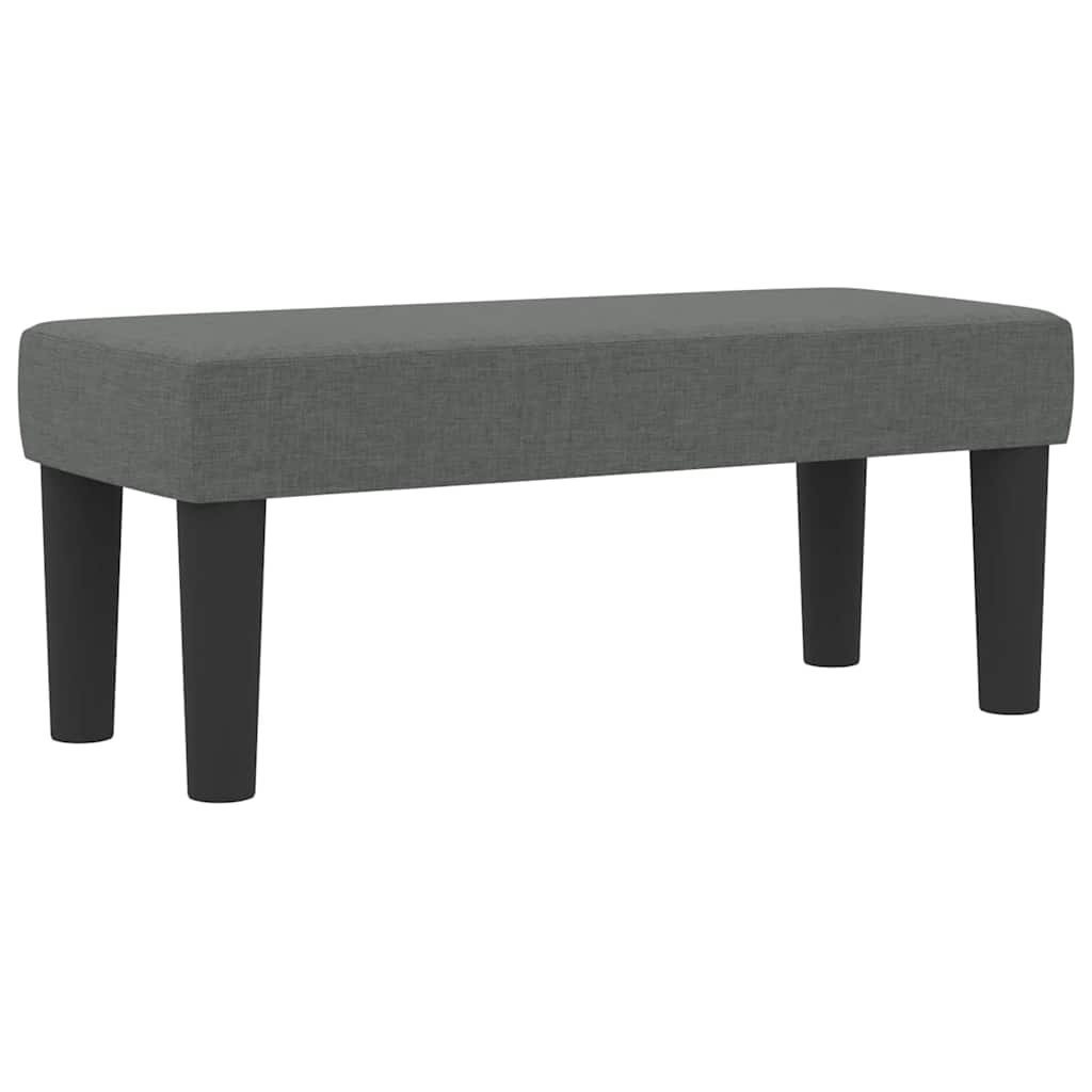 vidaXL Łóżko sprężynowe Z zagłówkiem Ciemnoszary 90 x 190 cm tkanina