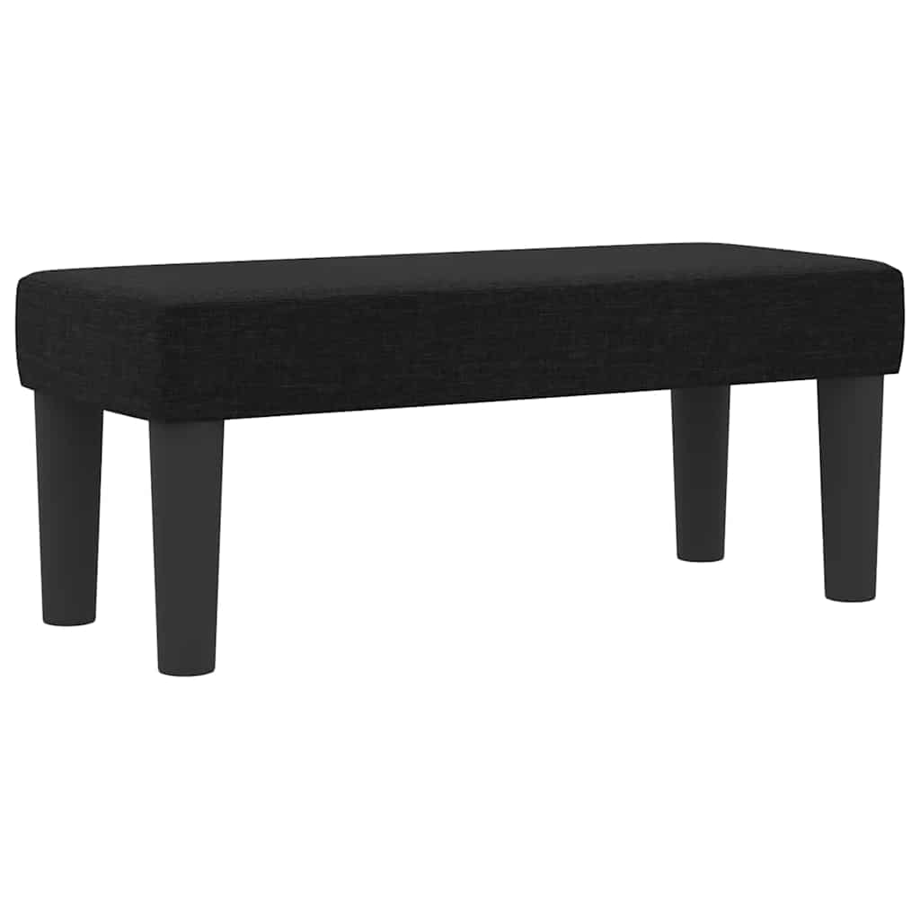 vidaXL Łóżko sprężynowe Z zagłówkiem Czarny 90 x 200 cm tkanina