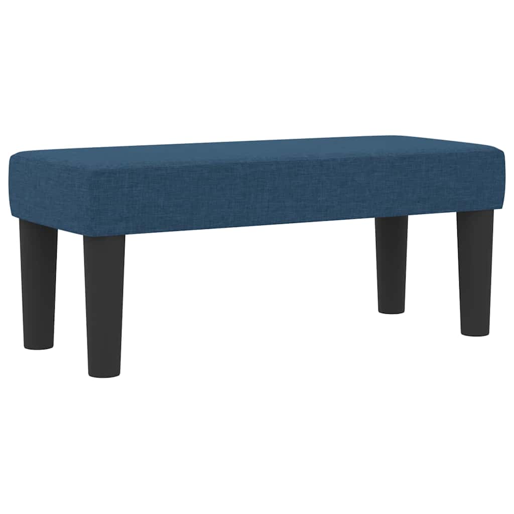 vidaXL Łóżko sprężynowe Z zagłówkiem Niebieski 90 x 200 cm tkanina