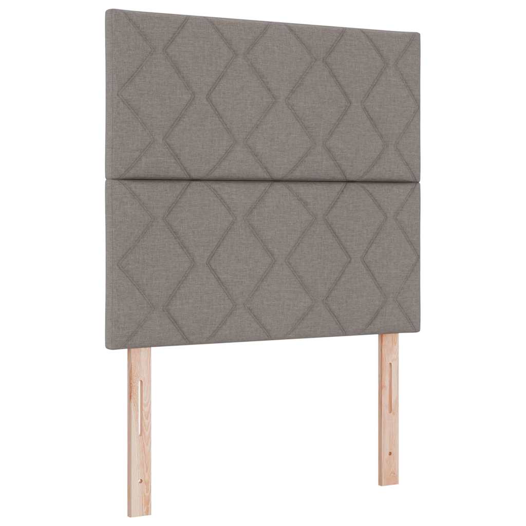 vidaXL Łóżko sprężynowe Z zagłówkiem Ciemnoszary 100 x 200 cm tkanina