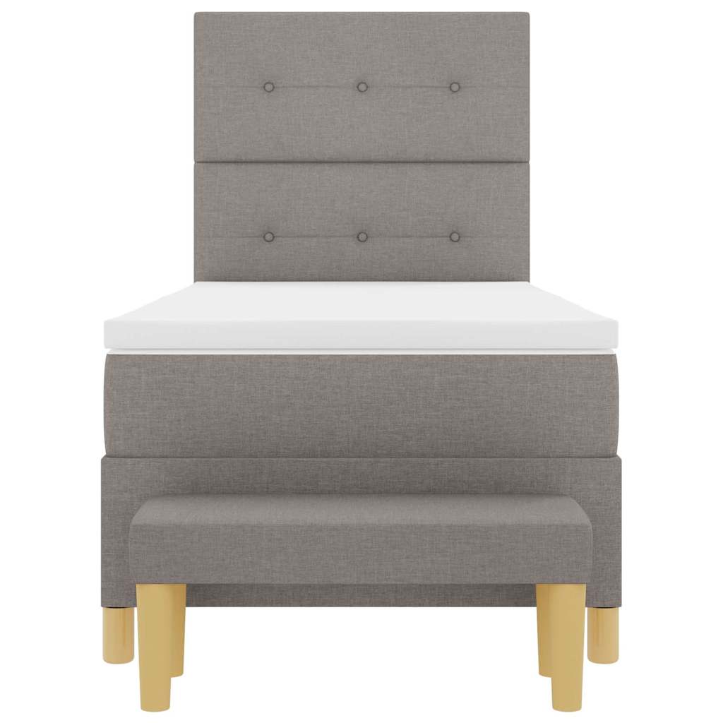 vidaXL Łóżko sprężynowe z poduszką Ciemnoszary 200 x 80 cm tkanina