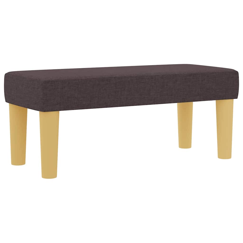 vidaXL Łóżko sprężynowe Z zagłówkiem Ciemny brąz 200 x 100 cm tkanina