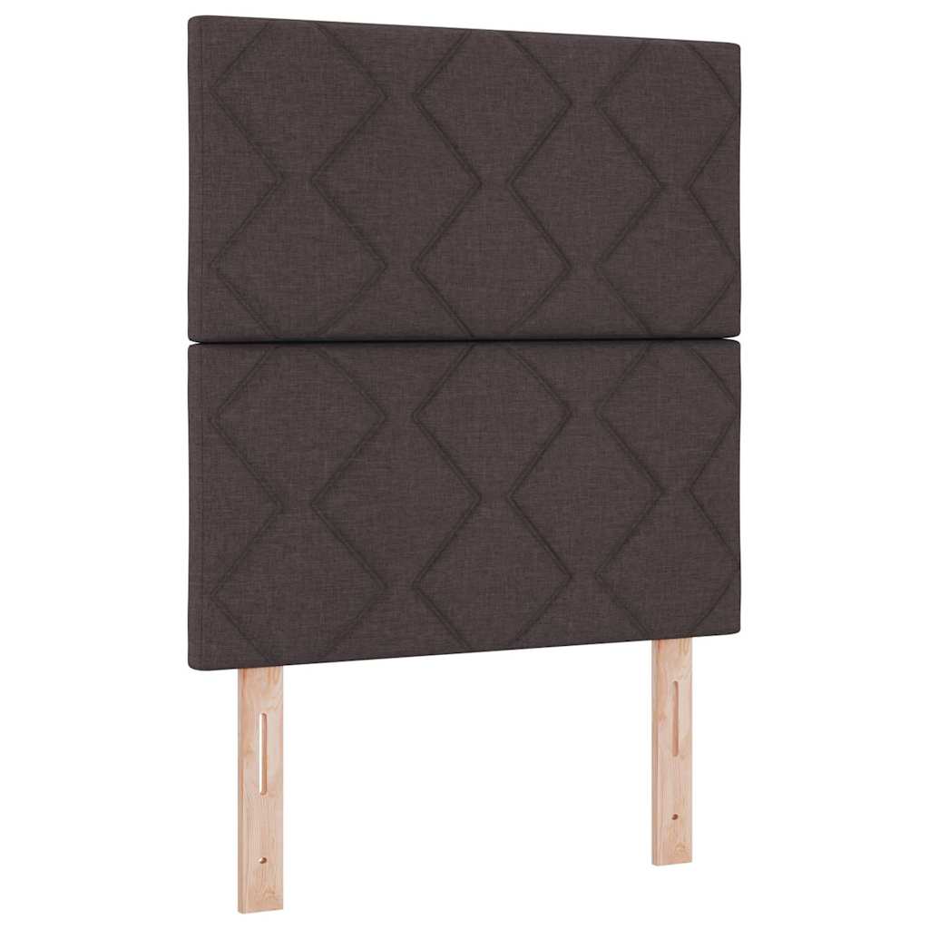 vidaXL Łóżko sprężynowe Z zagłówkiem ciemnobrązowy 200 x 80 cm tkanina