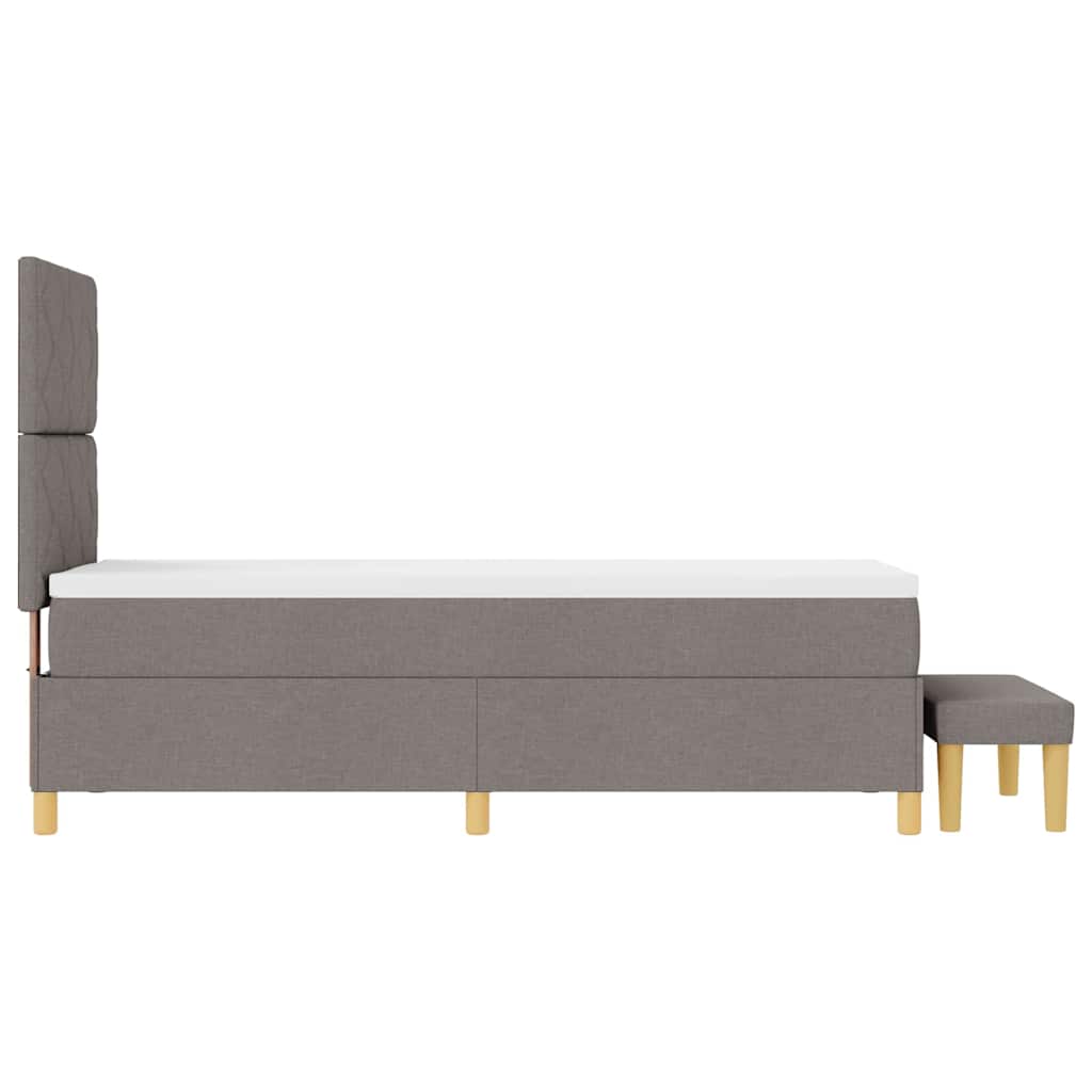 vidaXL Łóżko sprężynowe Z zagłówkiem Ciemnoszary 200 x 80 cm tkanina