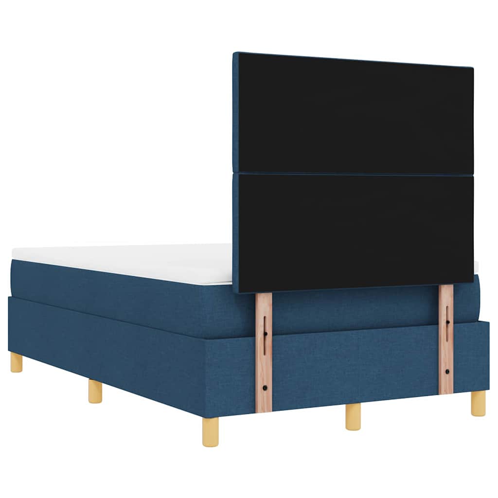 vidaXL Łóżko sprężynowe z poduszką Niebieski 200 x 120 cm tkanina