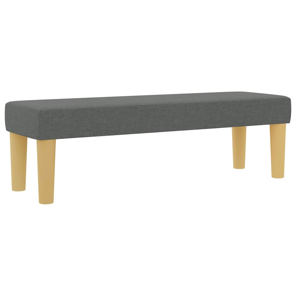 vidaXL Łóżko sprężynowe Z zagłówkiem ciemno szary 200 x 140 cm tkanina