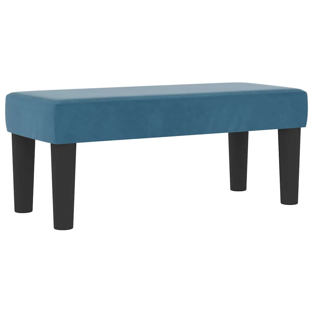 vidaXL Łóżko sprężynowe z poduszką granatowy 200 x 80 cm Aksamit