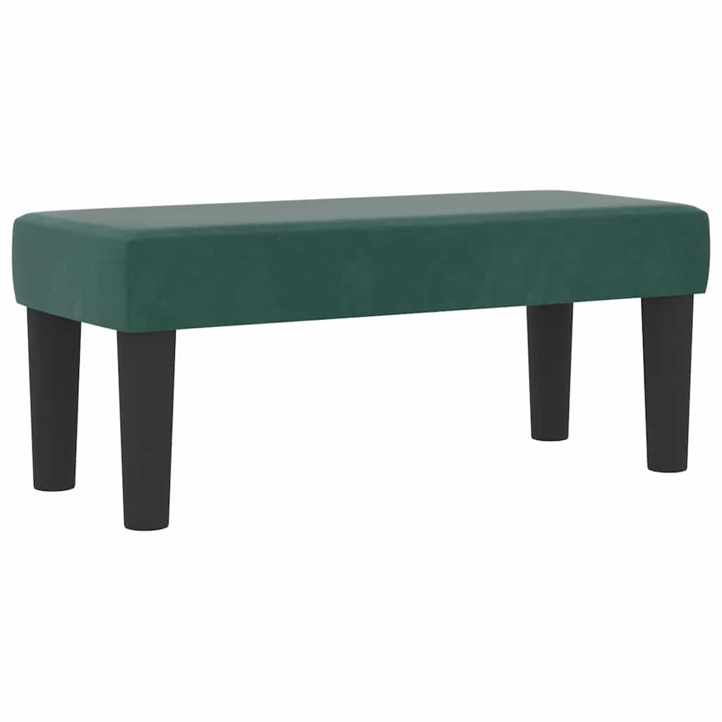 vidaXL Łóżko sprężynowe Z zagłówkiem Ciemna zieleń 190 x 90 cm Aksamit