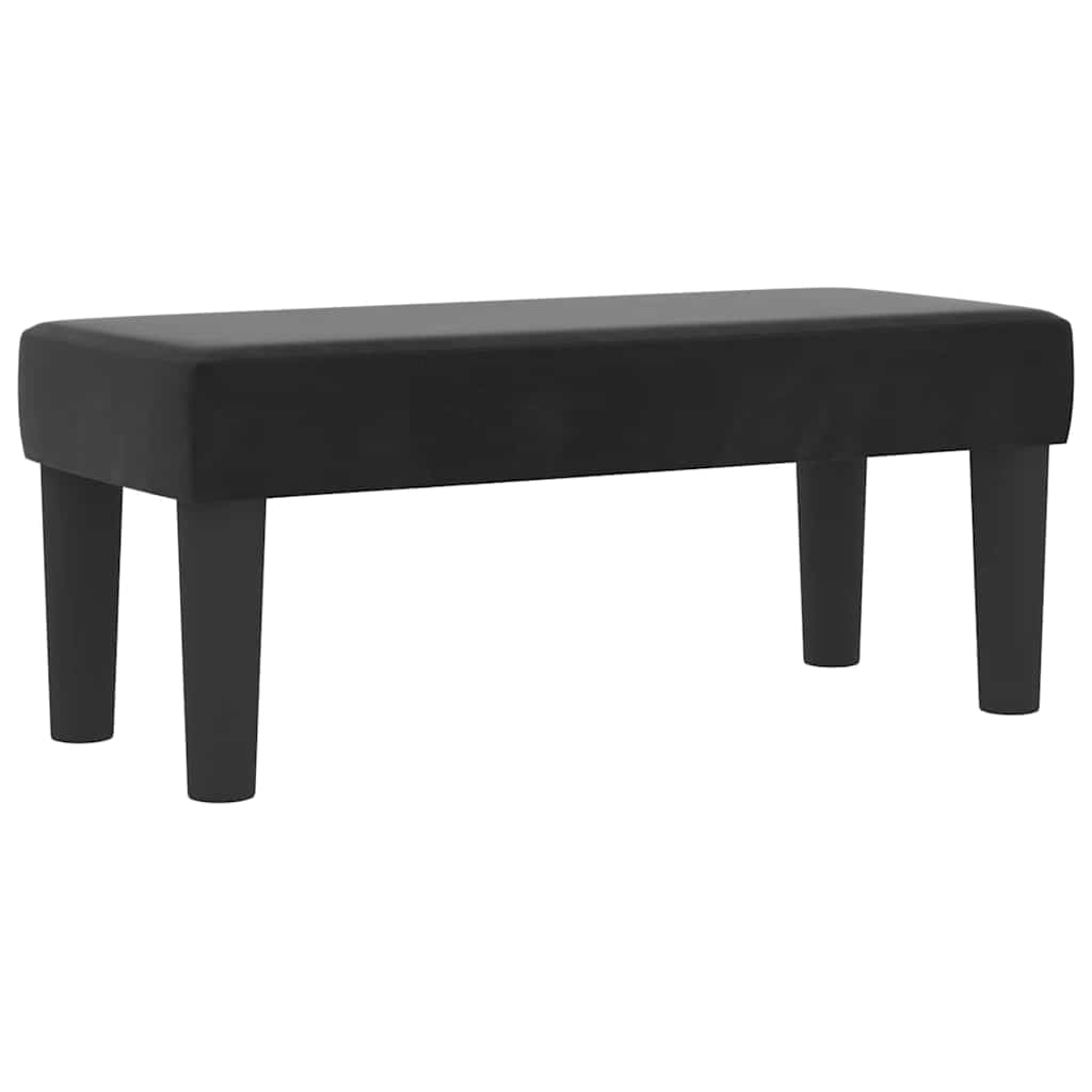 vidaXL Łóżko sprężynowe Z zagłówkiem Czarny 200 x 80 cm Aksamit